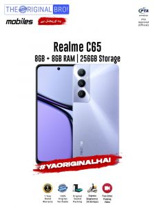 Realme C65 - 8GB RAM - 256GB Storage - PTA Approved - 1 Year Warranty - Purple - The Original Bro Mobiles - TOB40